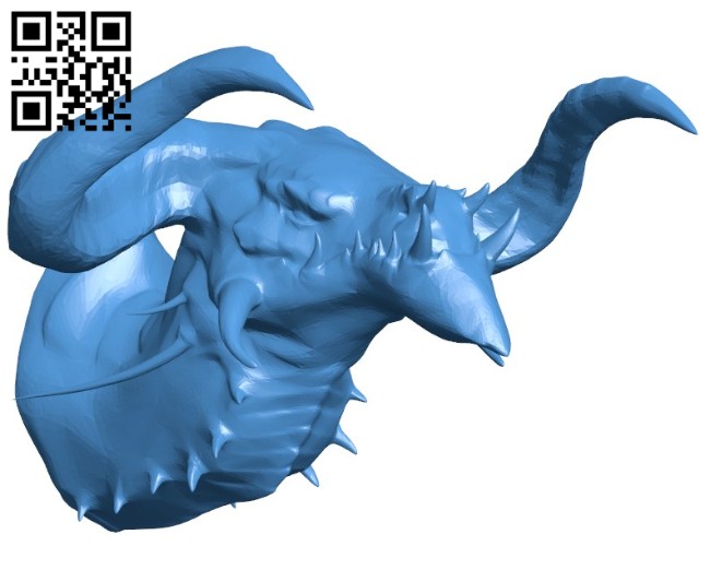 Head dragon trophy B006463 file stl free download 3D Model for CNC and 3d printer