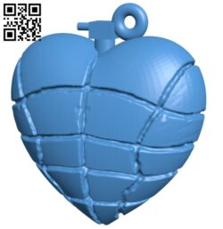 Heart Hand Grenade B006343 download free stl files 3d model for 3d printer and CNC carving