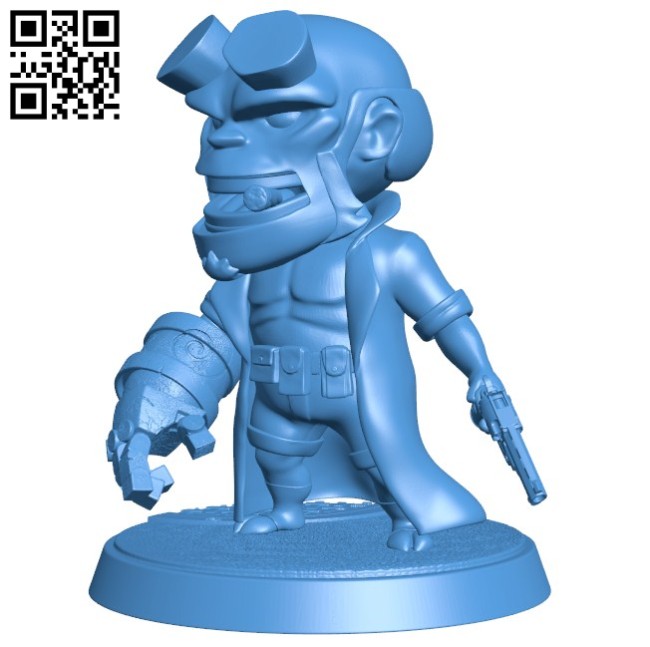 Hellboy B006340 download free stl files 3d model for 3d printer and CNC carving