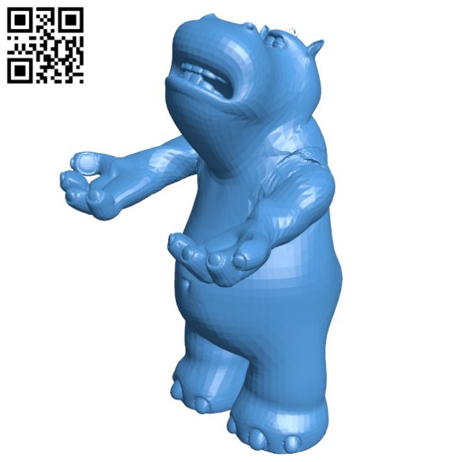 Hippo pen holder B006515 file stl free download 3D Model for CNC and 3d printer