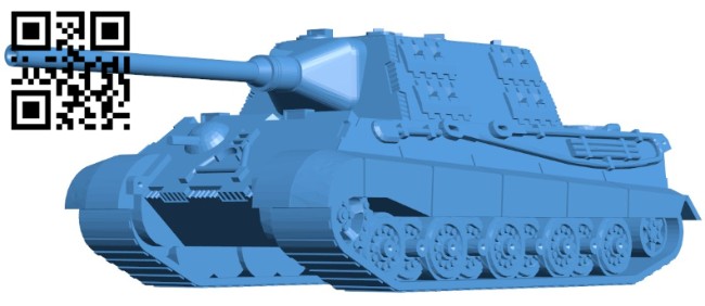 Jagdtiger tank B003356 file stl free download 3D Model for CNC and 3d printer