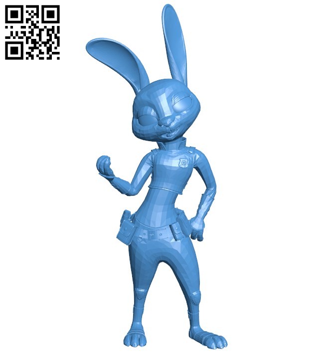 Judy Hopps B006473 file stl free download 3D Model for CNC and 3d printer