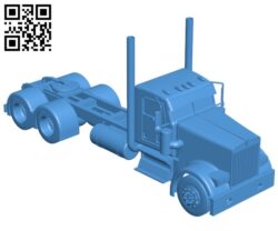 Kenworth W900 truck B006400 file stl free download 3D Model for CNC and 3d printer