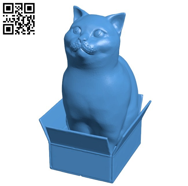 Loubie cat in box B003357 file stl free download 3D Model for CNC and 3d printer