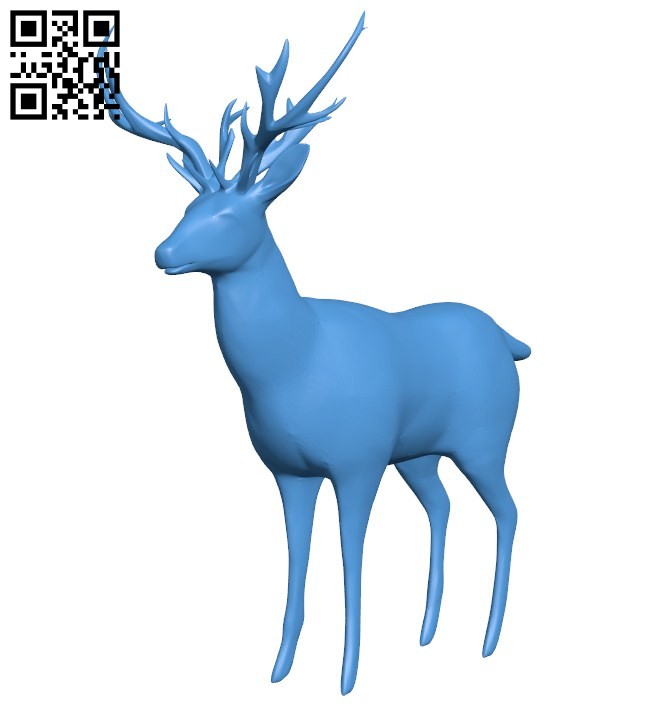 Low poly deer B006369 file stl free download 3D Model for CNC and 3d printer