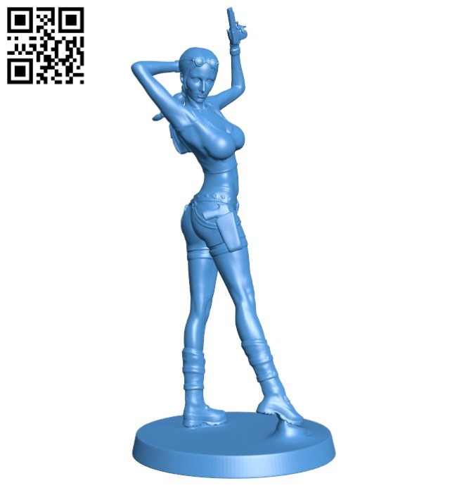 Miss Dangerous Croft B006598 file stl free download 3D Model for CNC and 3d printer