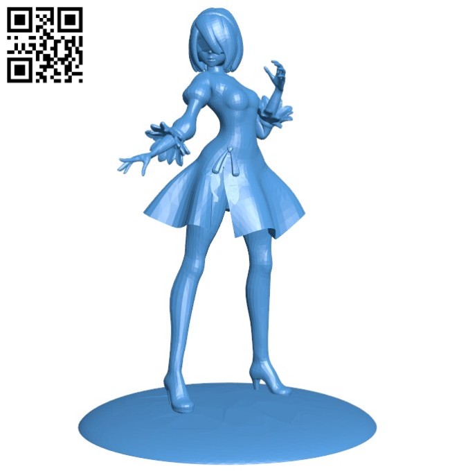 Miss Yorha 2B B006466 file stl free download 3D Model for CNC and 3d printer