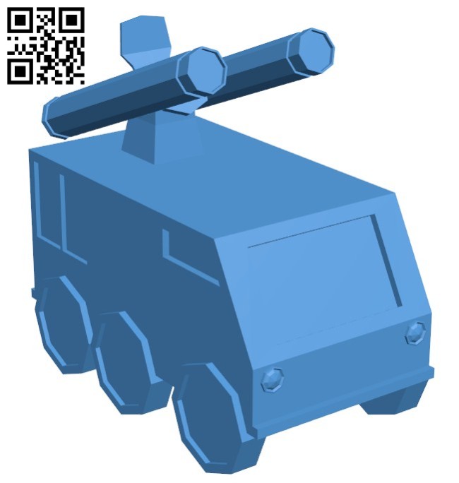 Missile Launcher tank B006367 file stl free download 3D Model for CNC and 3d printer