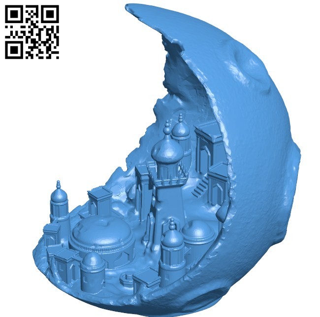 Moon city B006336 download free stl files 3d model for 3d printer and CNC carving