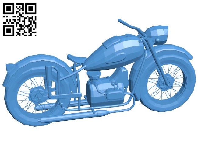 Motorbike B006570 file stl free download 3D Model for CNC and 3d printer