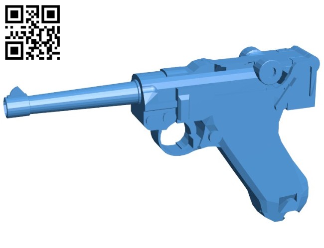 Parabellum gun B006625 file stl free download 3D Model for CNC and 3d printer