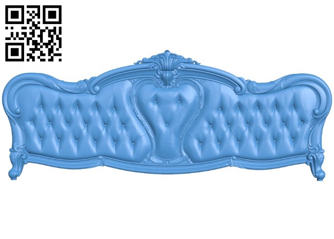 Pattern of the bed frame A004403 download free stl files 3d model for CNC wood carving