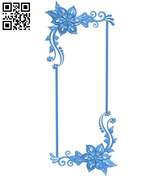 Picture frame or mirror A004407 download free stl files 3d model for CNC wood carving