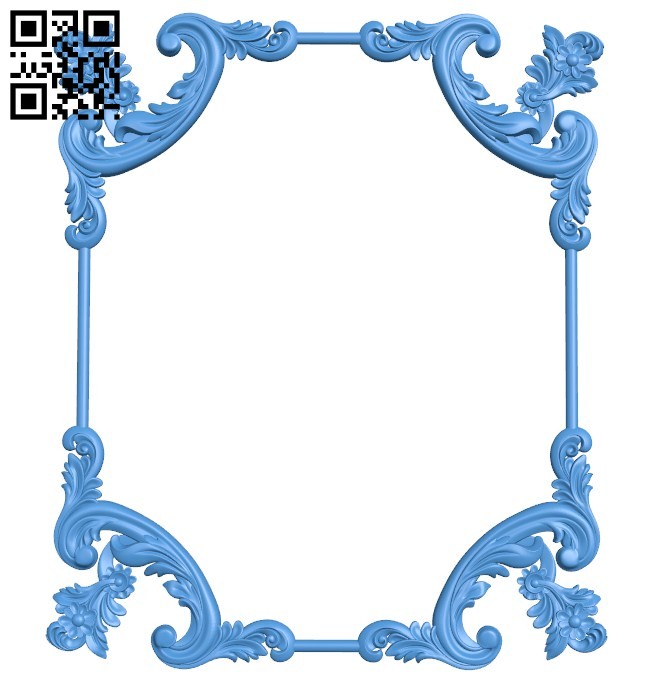 Picture frame or mirror A004417 download free stl files 3d model for CNC wood carving