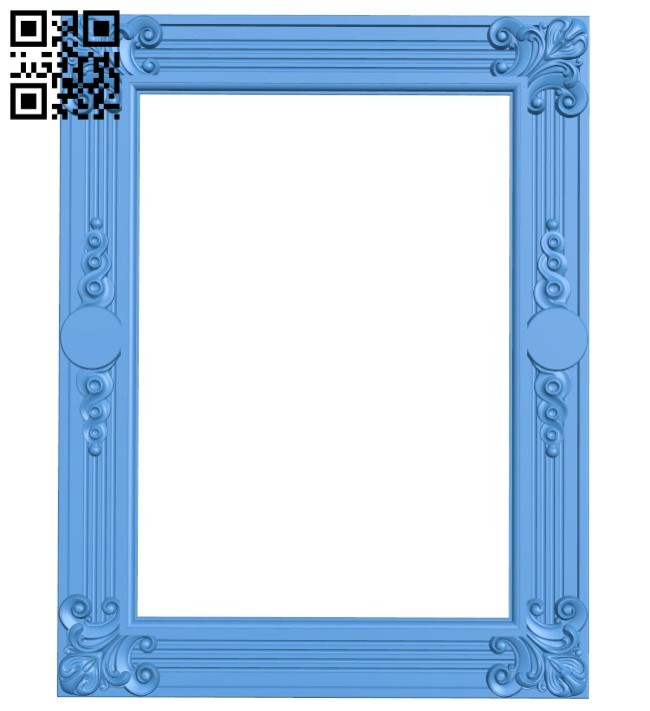 Picture frame or mirror A004499 download free stl files 3d model for CNC wood carving