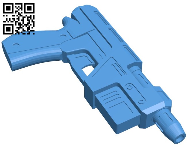 Poe Dameron Blaster Gun B006489 file stl free download 3D Model for CNC and 3d printer