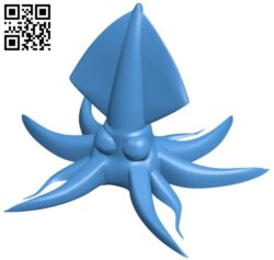 Relaxed squid B006518 file stl free download 3D Model for CNC and 3d printer