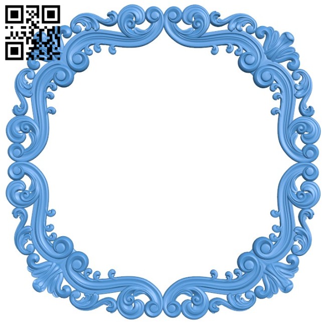Round frame pattern A004565 download free stl files 3d model for CNC wood carving