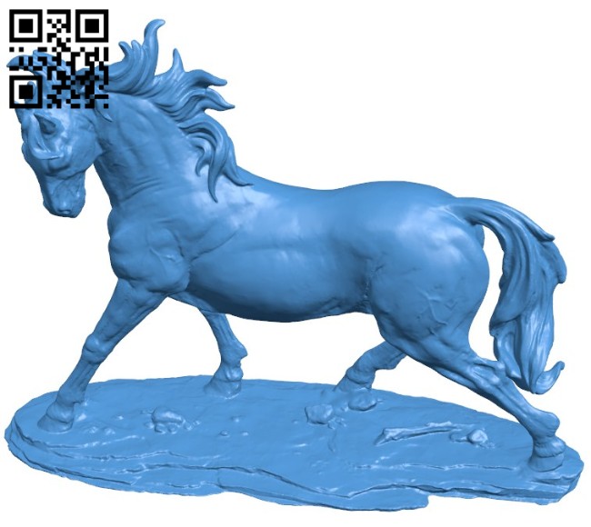 Running horse B006485 file stl free download 3D Model for CNC and 3d printer