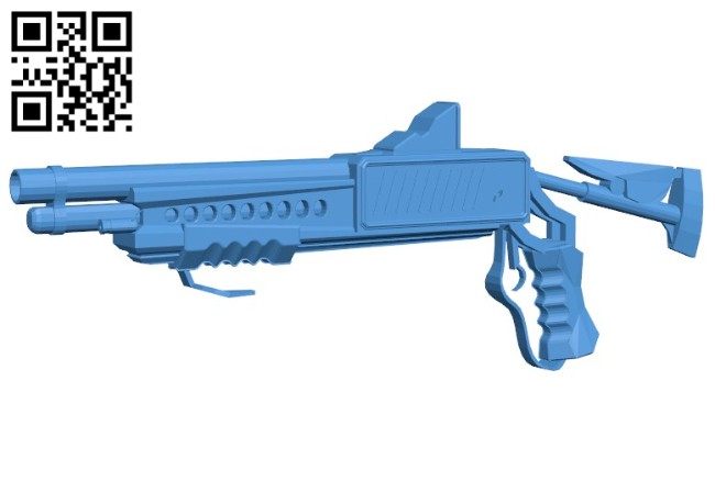 Sci-Fi Shotgun - gun B006587 file stl free download 3D Model for CNC and 3d printer