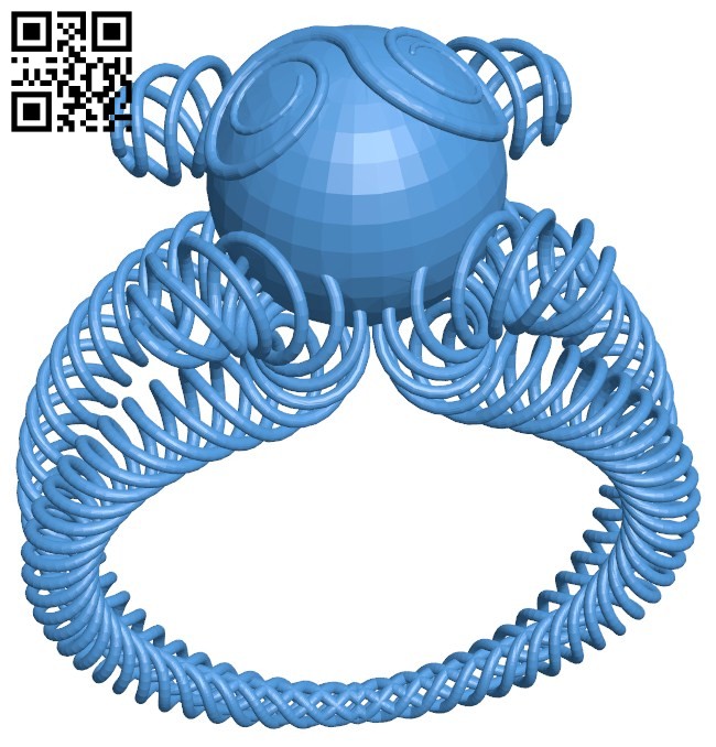Spring ring B006517 file stl free download 3D Model for CNC and 3d printer