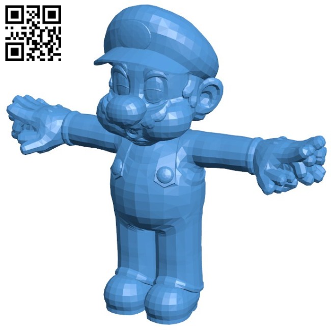Super Mario B006605 file stl free download 3D Model for CNC and 3d printer