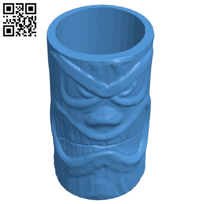 Tiki pot B006621 file stl free download 3D Model for CNC and 3d printer
