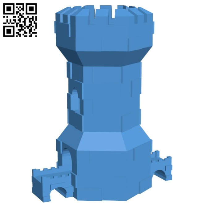 Tower - House B006611 file stl free download 3D Model for CNC and 3d printer