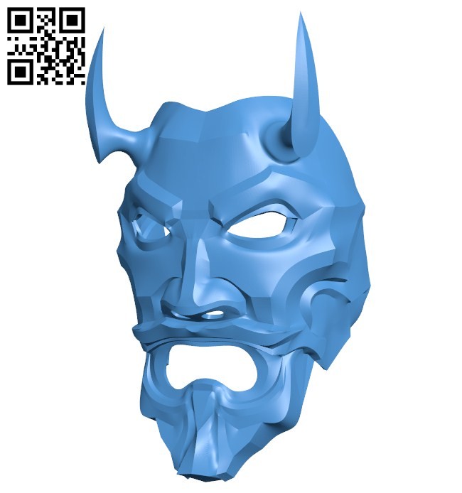 Uncle Oni - Devil mask B006574 file stl free download 3D Model for CNC and 3d printer