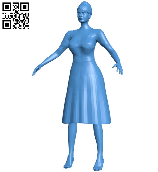 Vintage woman B006560 file stl free download 3D Model for CNC and 3d printer