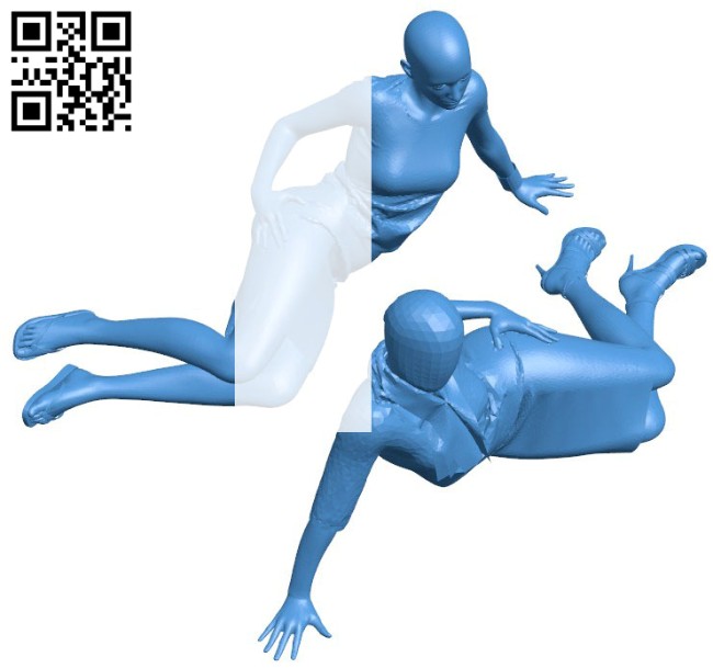 Women mannequin lying B006455 file stl free download 3D Model for CNC and 3d printer