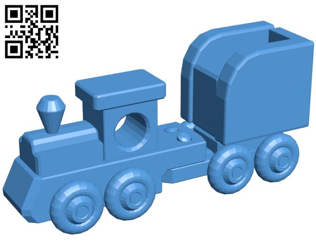 Wooden train B006502 file stl free download 3D Model for CNC and 3d printer