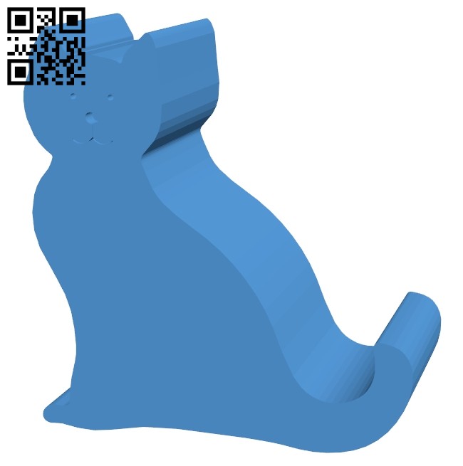 Cat - Smartphone B006878 file stl free download 3D Model for CNC and 3d printer