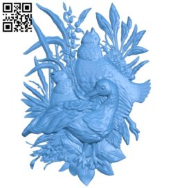 Chicken and duck painting A004685 download free stl files 3d model for CNC wood carving
