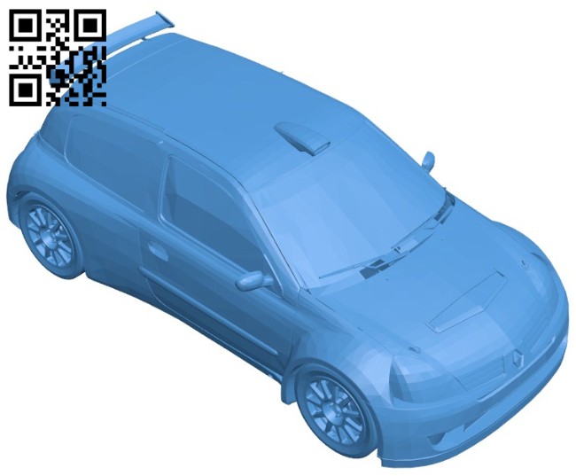 Clio rally car B006748 file stl free download 3D Model for CNC and 3d printer