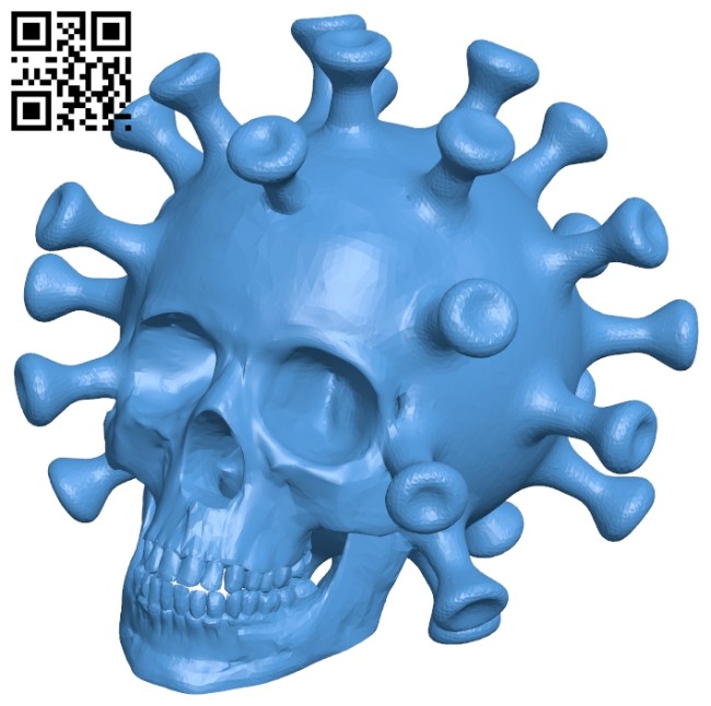 Covid skull B007044 file stl free download 3D Model for CNC and 3d printer