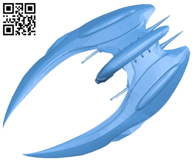 Cylon raider ship B006907 file stl free download 3D Model for CNC and 3d printer