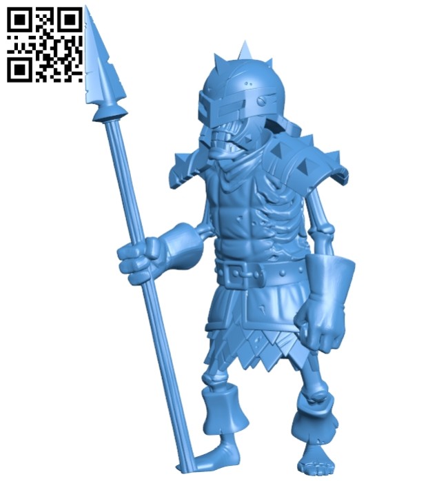 Darkest spear man B007019 file stl free download 3D Model for CNC and 3d printer
