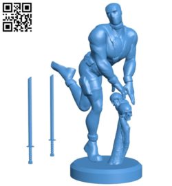 Deadpool B007035 file stl free download 3D Model for CNC and 3d printer