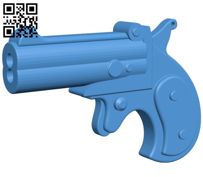 Derringer gun mini B006926 file stl free download 3D Model for CNC and 3d printer
