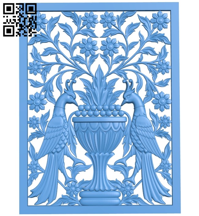 Door pattern phoenix A004748 download free stl files 3d model for CNC wood carving