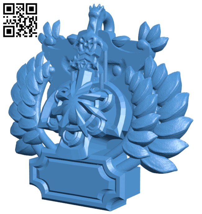 Dota 2 Keychain Immortal rank with logo B007061 file stl free download 3D Model for CNC and 3d printer