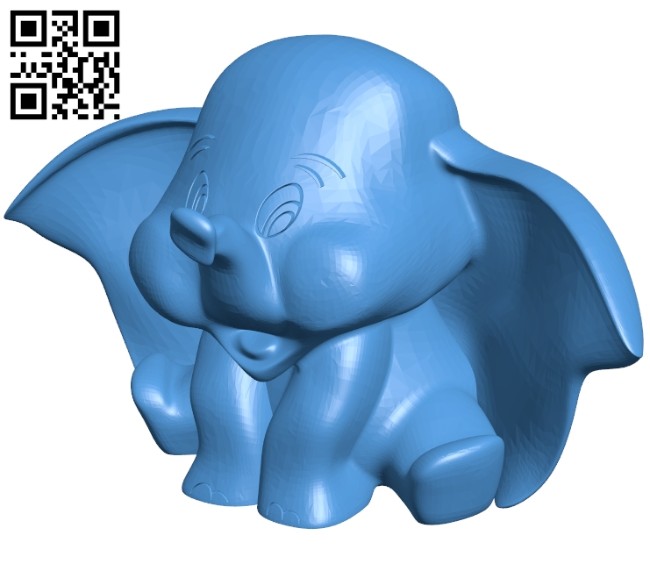 Dumbo Elephant B006872 file stl free download 3D Model for CNC and 3d printer