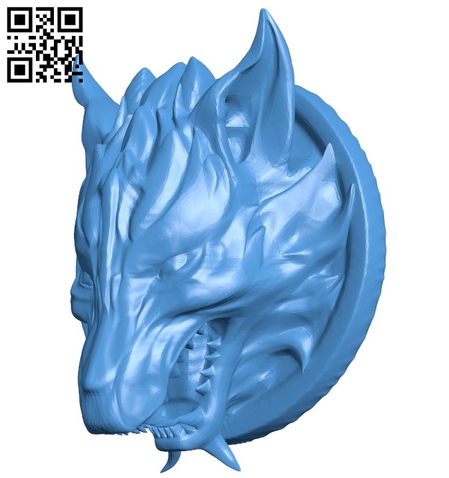 Fenrir head B007028 file stl free download 3D Model for CNC and 3d printer
