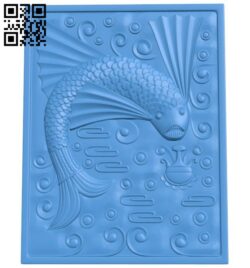 Fish painting A004641 download free stl files 3d model for CNC wood carving