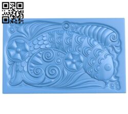 Fish painting A004642 download free stl files 3d model for CNC wood carving