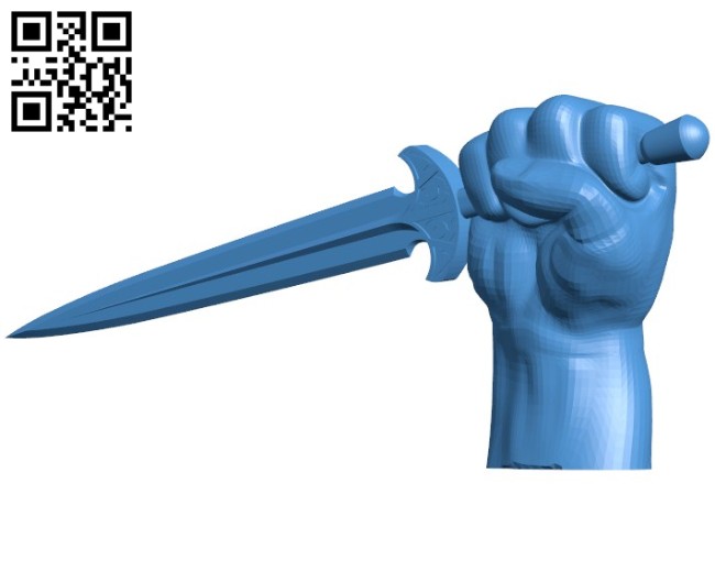 Fist dagger B006641 file stl free download 3D Model for CNC and 3d printer