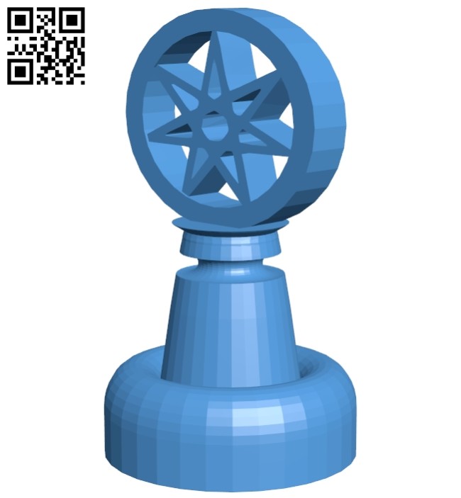 GoT Bishop - Chess B007002 file stl free download 3D Model for CNC and 3d printer