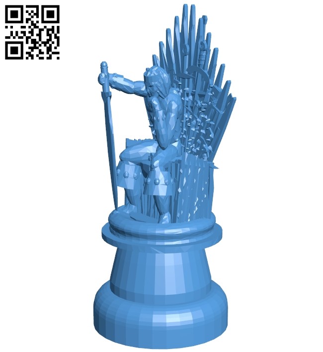 Got King - Chess B007003 file stl free download 3D Model for CNC and 3d printer