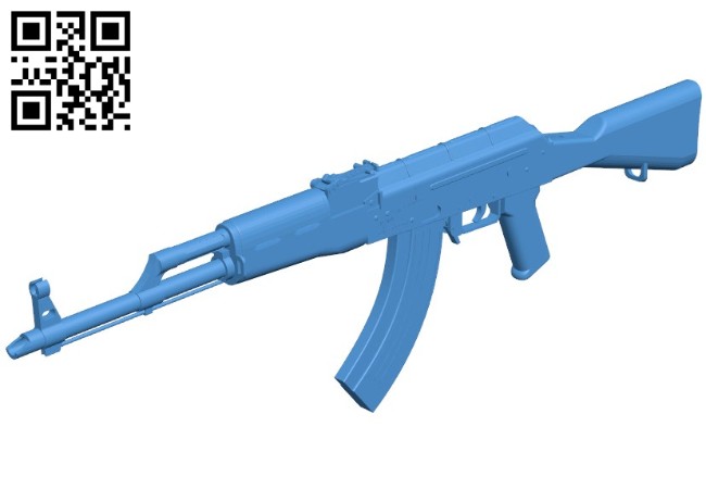 Gun AKM B006724 file stl free download 3D Model for CNC and 3d printer